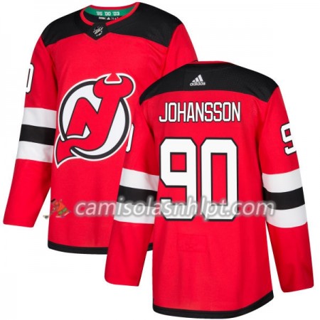 Camisola New Jersey Devils Marcus Johansson 90 Adidas 2017-2018 Vermelho Authentic - Homem